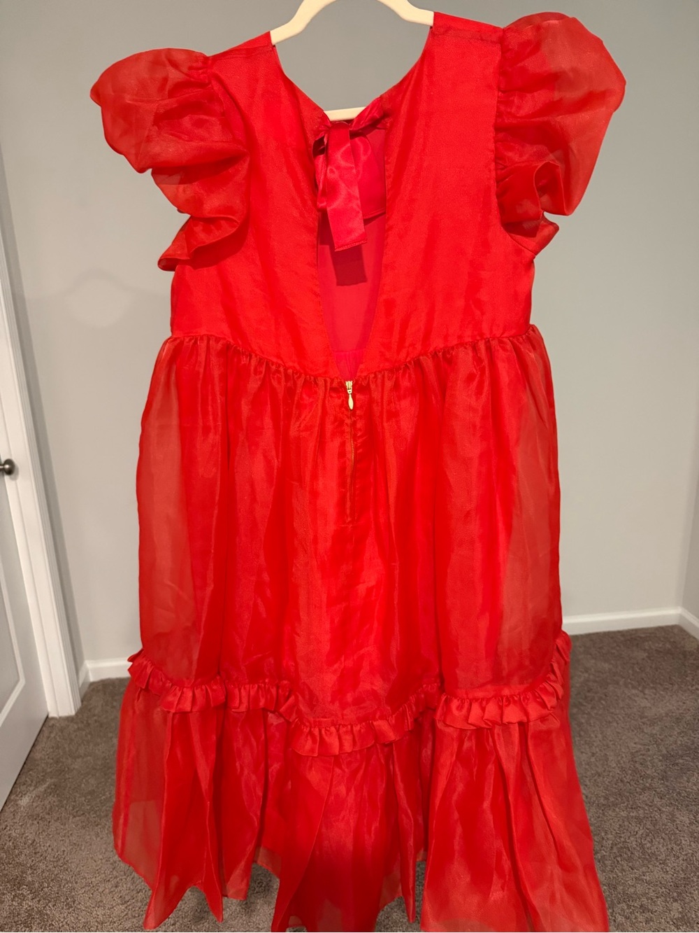 Selkie Red Midi Dress - Picture 2 of 5